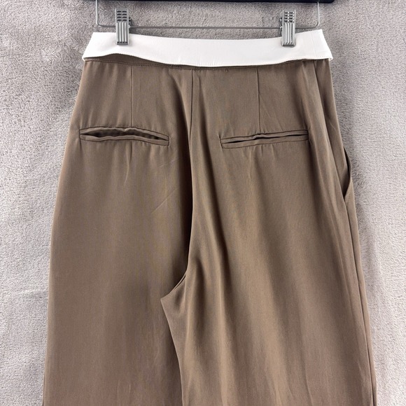 Reformation Stevie Pants Womens Size 0 Beige Wide Leg High Rise Minimalist - Picture 6 of 8